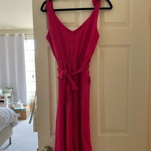 Hot pink jumpsuit